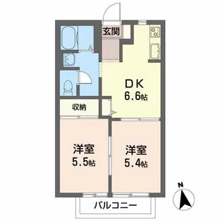 パークサイド中野C【1階】の間取り
