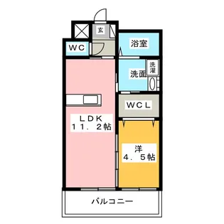 ララス アンベリール【4階】の間取り