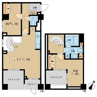 レジデンス三宿(レジデンスミシュク)の間取り