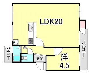 狩口台住宅29号棟【4階】の間取り