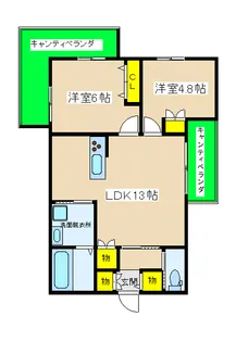 HERITAGE GARDEN WEST(ヘリテージガーデンウエスト)【2階】の間取り