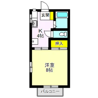 メゾンド・フィーユB棟【2階】の間取り