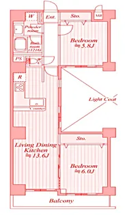 エクレール弘明寺1号棟【5階】の間取り