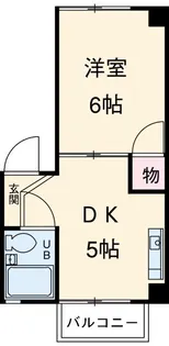 ハートイン中切【4階】の間取り