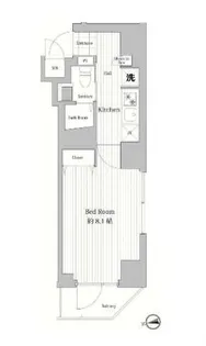 ウエルカーサ文京湯島【14階】の間取り