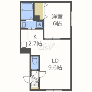 ウインズ麻生II【2階】の間取り