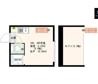 ボア・ソルト高田馬場【2階】の間取り