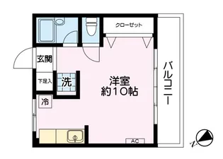 コーポアザミ【4階】の間取り