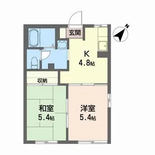 ディアス・エクセル【1階】の間取り