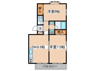 コ-ポサンリバ-【3階】の間取り