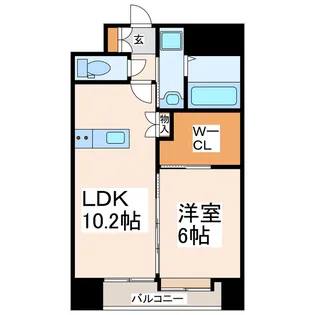 ロゼ・ブルーム【6階】の間取り
