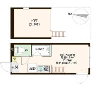 ハーモニーテラス稲荷台II【1階】の間取り