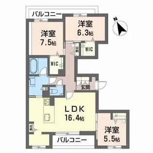 フレオベージ【3階】の間取り