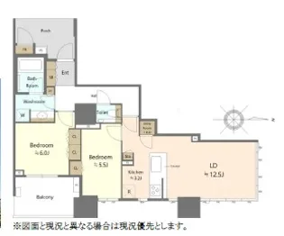 DEUX TOURS EAST【36階】の間取り