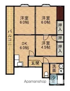 稲建ハイツ【2階】の間取り