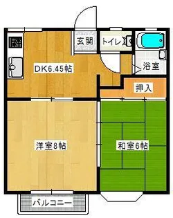 カーサ亀ヶ崎A【2階】の間取り