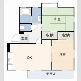 ジュネスIWAZU【2階】の間取り