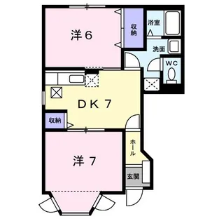 フローラ・イシイA【1階】の間取り