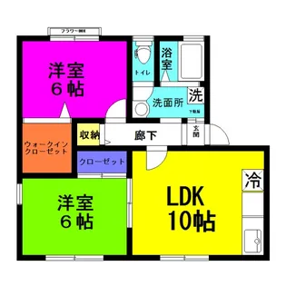サンライズB棟【1階】の間取り