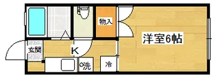 石名坂ハイツ【1階】の間取り