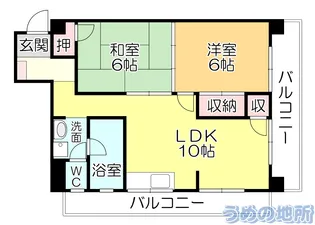 エステート上津A【4階】の間取り