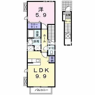 リバーサイド カレント【2階】の間取り