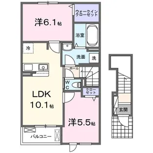 クレストコート緑台II【2階】の間取り