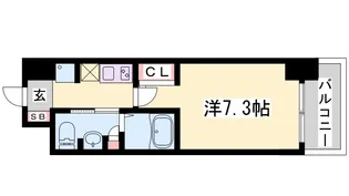エステムプラザ神戸水木通グランクロス【2階】の間取り
