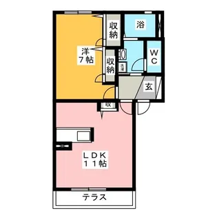 ウェスト川原田 B【2階】の間取り