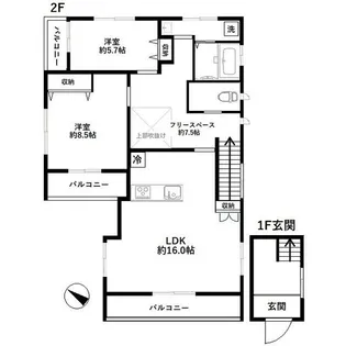 若林テラスハウスの間取り