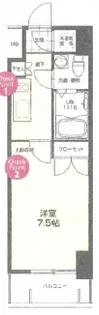 No.72 HARBOR EAST TOWER【9階】の間取り