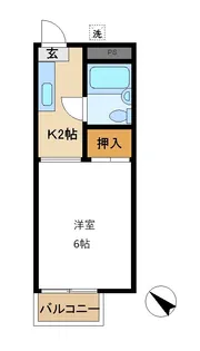 エクセル山王【1階】の間取り