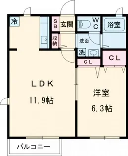アゼリアハイツ【2階】の間取り