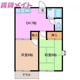 マリオ豊田C【1階】の間取り