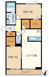 アルフォンス【3階】の間取り