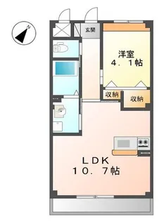 ルミナスパークサイド【1階】の間取り