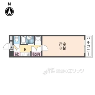グランシャリオ生駒【2階】の間取り