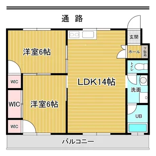 東予プラザハイツ 201号【2階】の間取り