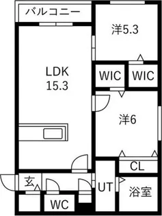 Alivis菊水【2階】の間取り