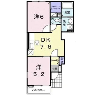 ヴィラ岩崎【1階】の間取り