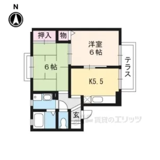 セジュール音羽【1階】の間取り