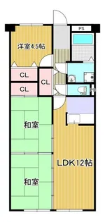 グリーンピア津乃峰【4階】の間取り