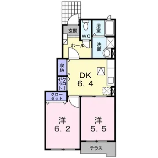 アルカディアVI【1階】の間取り