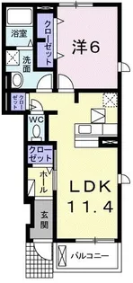 ミルト オイレ I.M【1階】の間取り