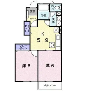 ドリームハウスII番館【1階】の間取り