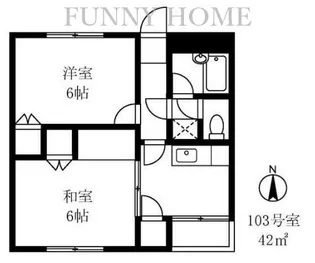 ディーセント目黒【1階】の間取り