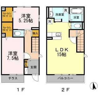 ドルチェ湘南A棟【1階】の間取り