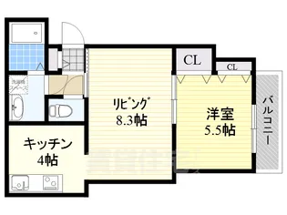 クリエオーレ別府【3階】の間取り