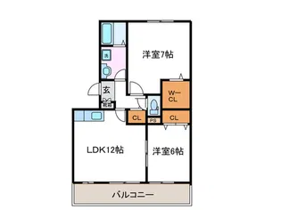グレイス荒木A棟【2階】の間取り