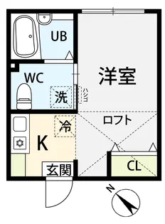 GH二俣川アパートメント【1階】の間取り